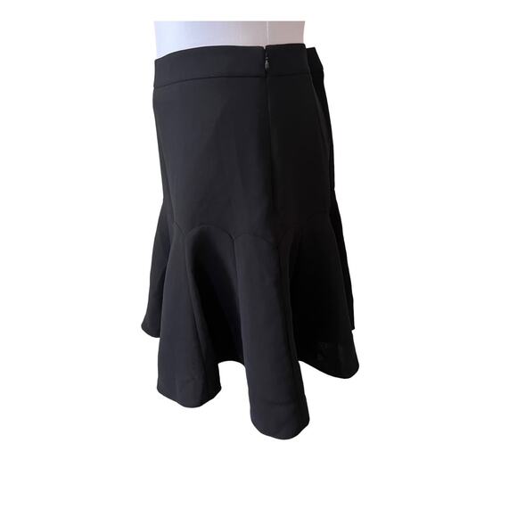 Talbot's Petite Black Scalloped Tulip Flare Skirt‎ 4P Preppy Retro Flare - Picture 2 of 10